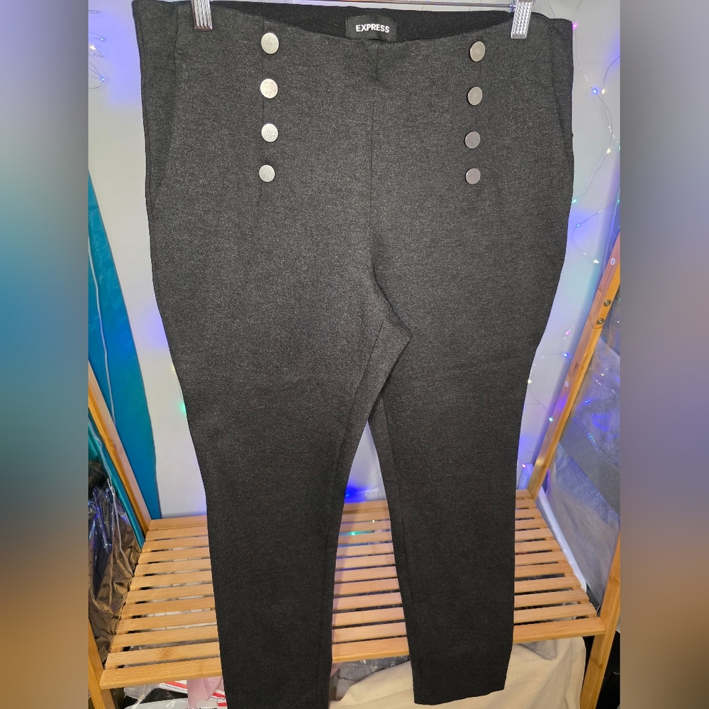 Express Sailor Button Ponte Pant